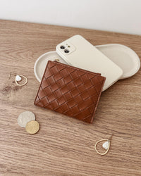 LILY WALLET WOVEN TAN