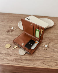 LILY WALLET WOVEN TAN
