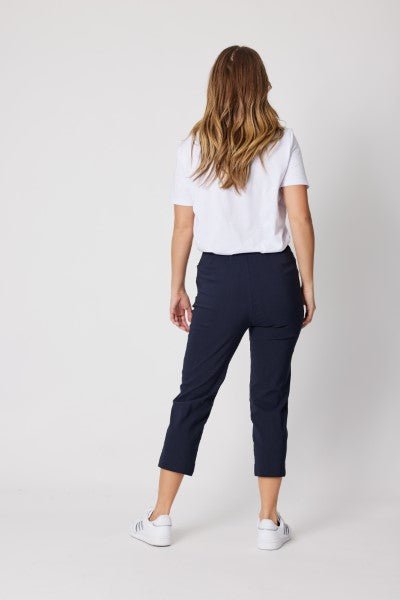 ZARA STRETCH 7/8 PANT NAVY
