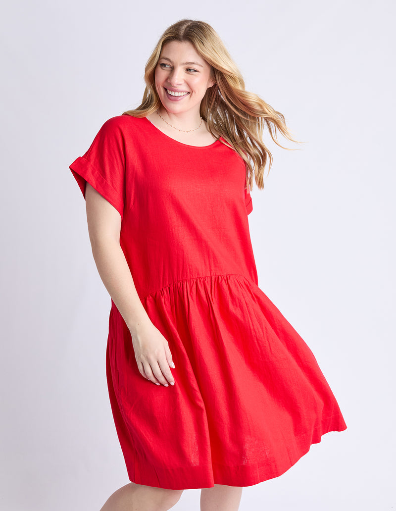 SUNSET HOUR DRESS POPPY