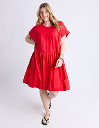 SUNSET HOUR DRESS POPPY