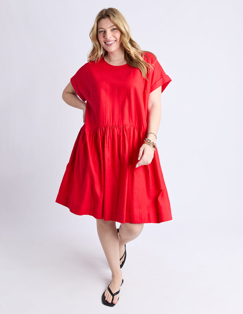 SUNSET HOUR DRESS POPPY