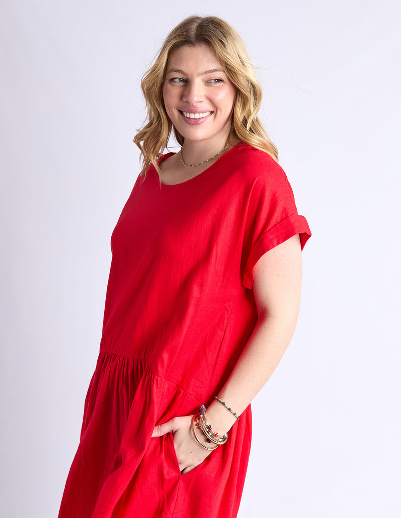 SUNSET HOUR DRESS POPPY