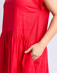 SUNSET HOUR DRESS POPPY