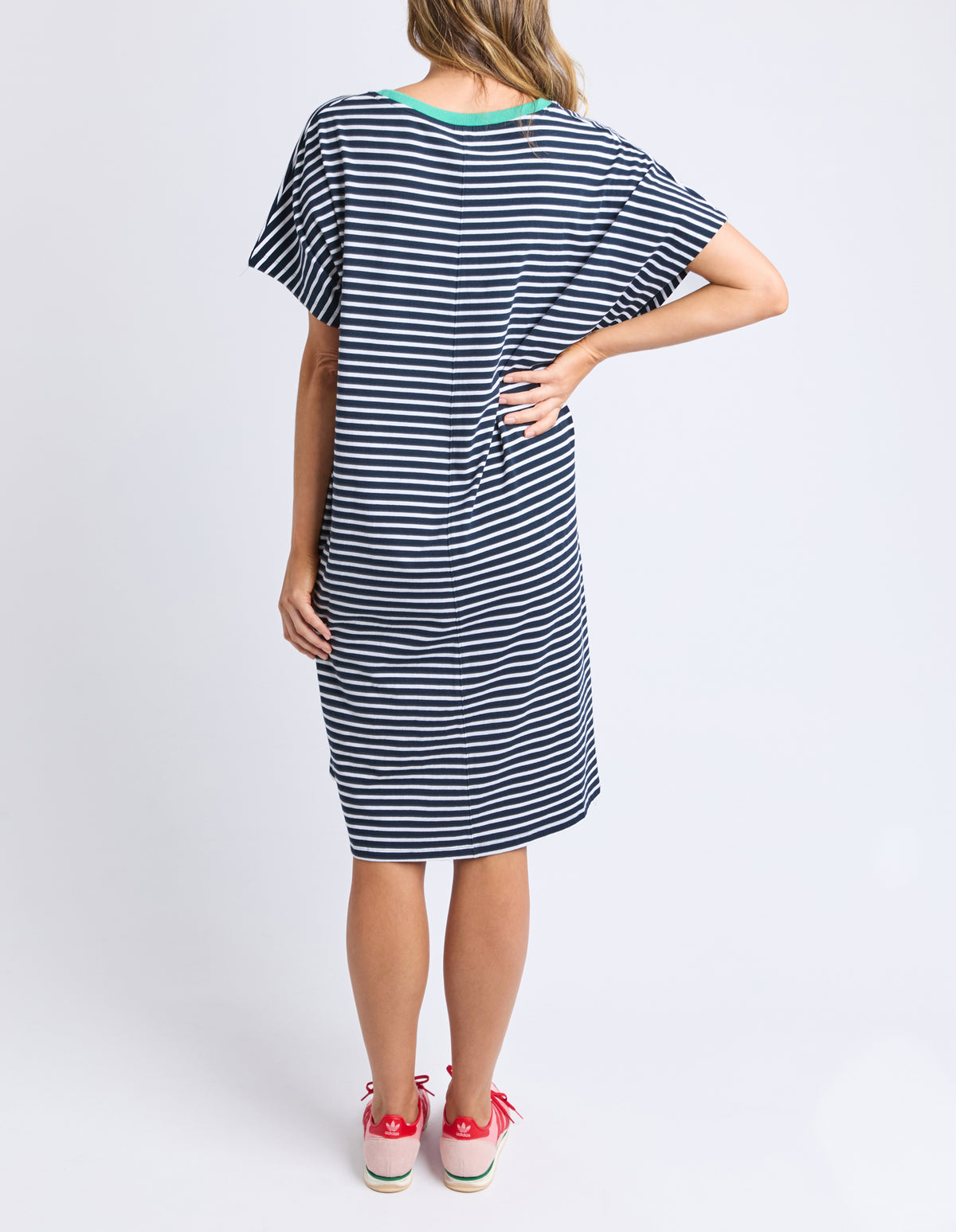 SABRINA DRESS NAVY STRIPE