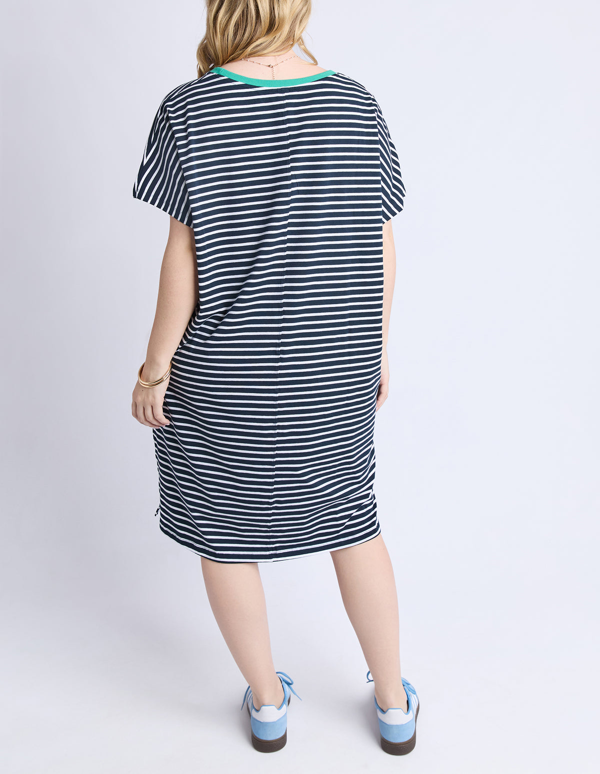 SABRINA DRESS NAVY STRIPE