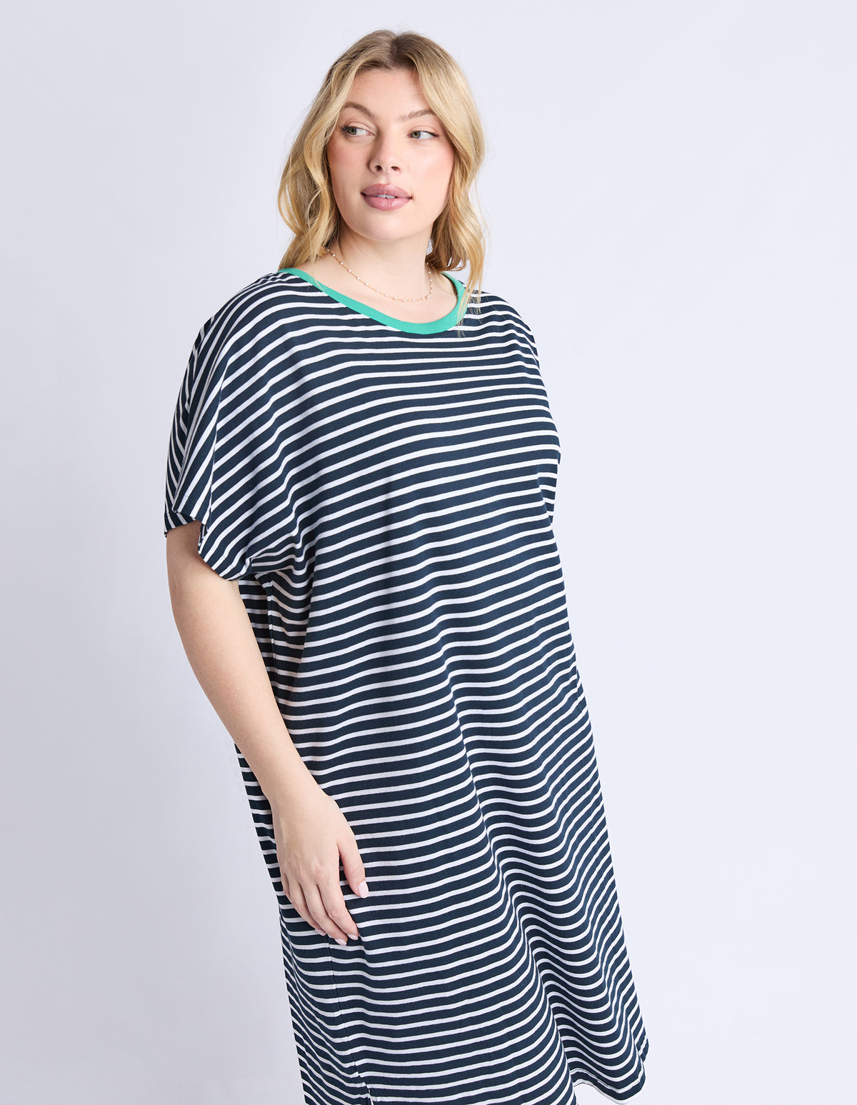 SABRINA DRESS NAVY STRIPE