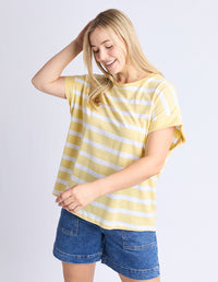 MADDISON TEE BANANA STRIPE