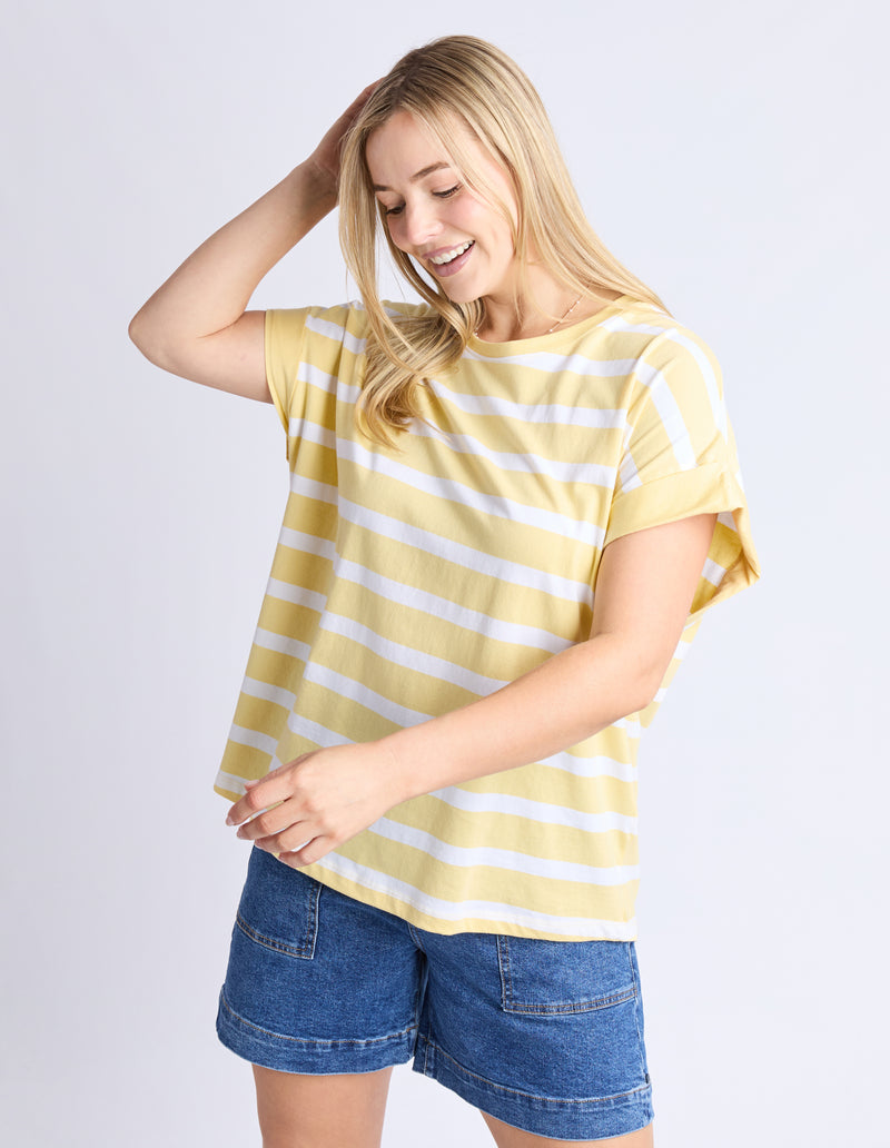MADDISON TEE BANANA STRIPE