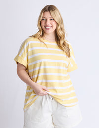 MADDISON TEE BANANA STRIPE