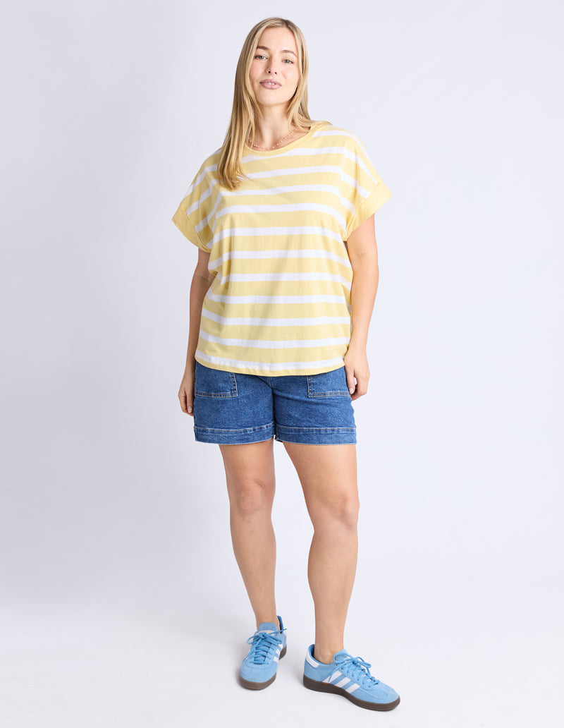 MADDISON TEE BANANA STRIPE