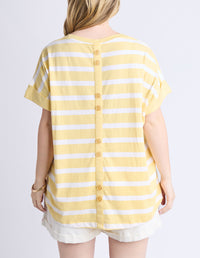 MADDISON TEE BANANA STRIPE