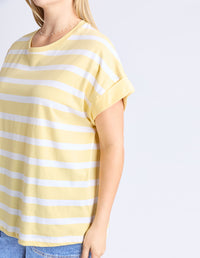 MADDISON TEE BANANA STRIPE