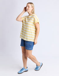 MADDISON TEE BANANA STRIPE