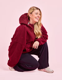 FREEDOM QUILTED FLEECE JACKET PLUM