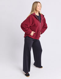 FREEDOM QUILTED FLEECE JACKET PLUM