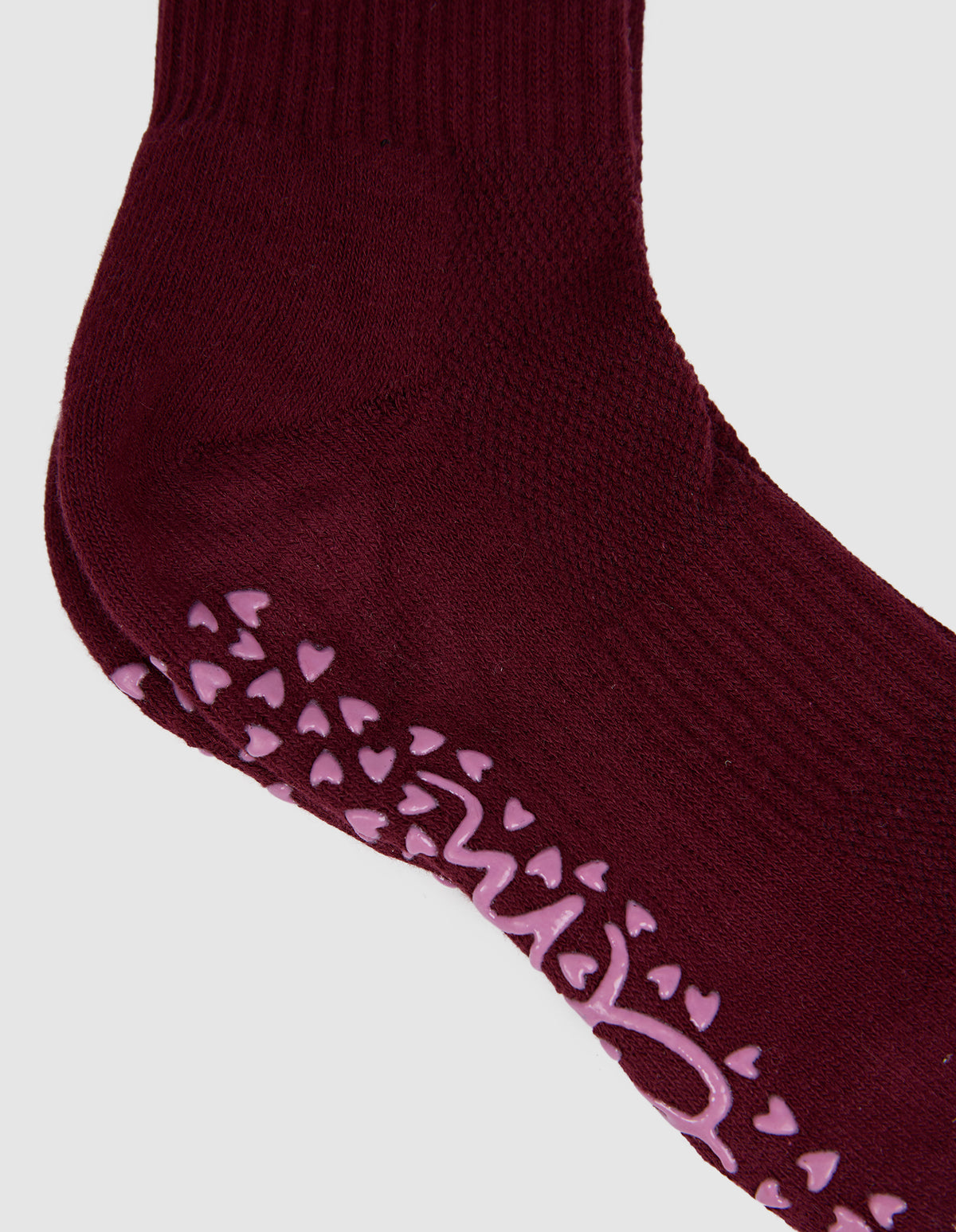 ELM RIBBED COLLEGE SOCK PLUM