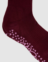 ELM RIBBED COLLEGE SOCK PLUM