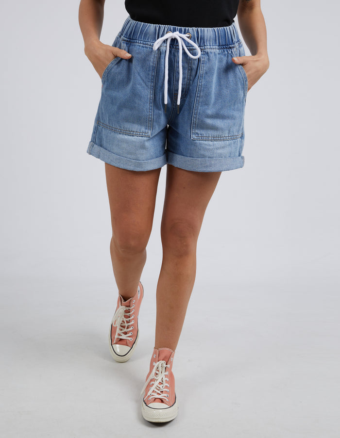 EMMA RELAXED DENIM SHORT MID BLUE