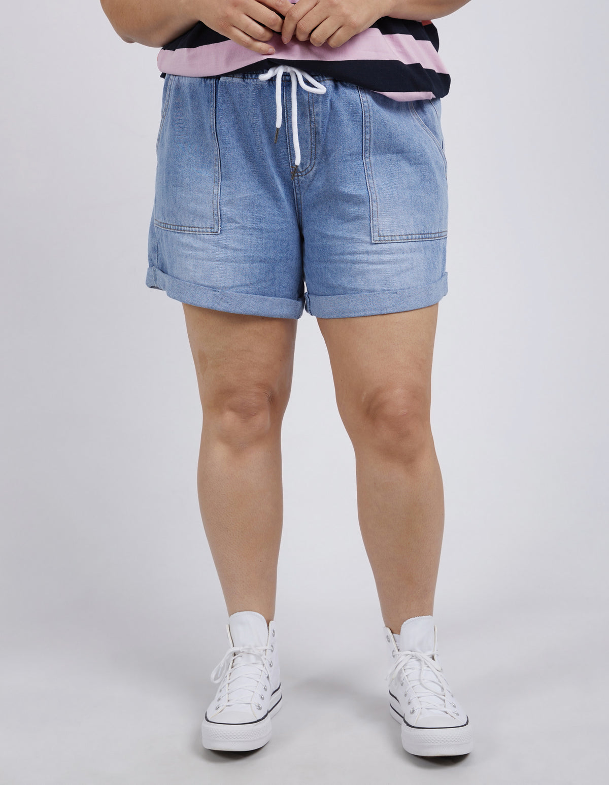 EMMA RELAXED DENIM SHORT MID BLUE