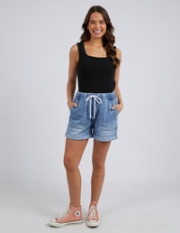 EMMA RELAXED DENIM SHORT MID BLUE