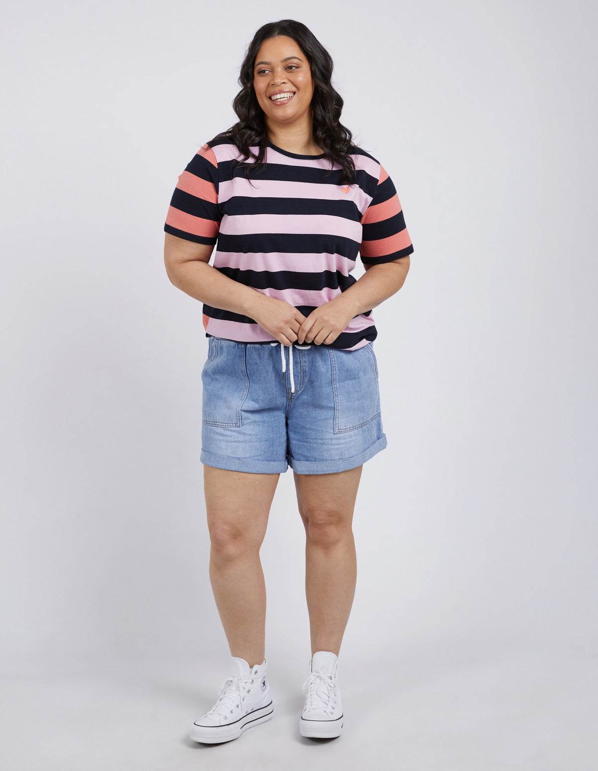 EMMA RELAXED DENIM SHORT MID BLUE