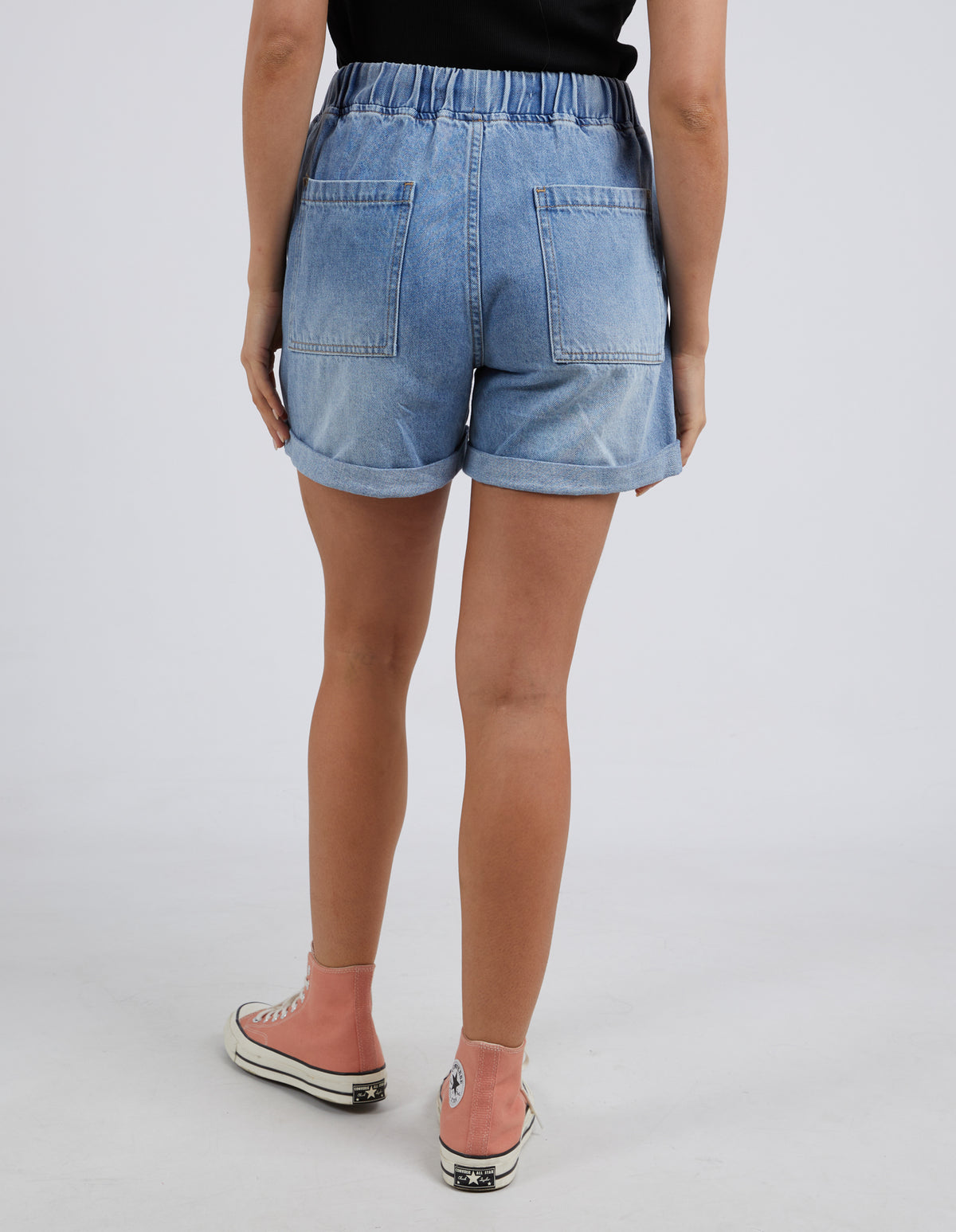 EMMA RELAXED DENIM SHORT MID BLUE