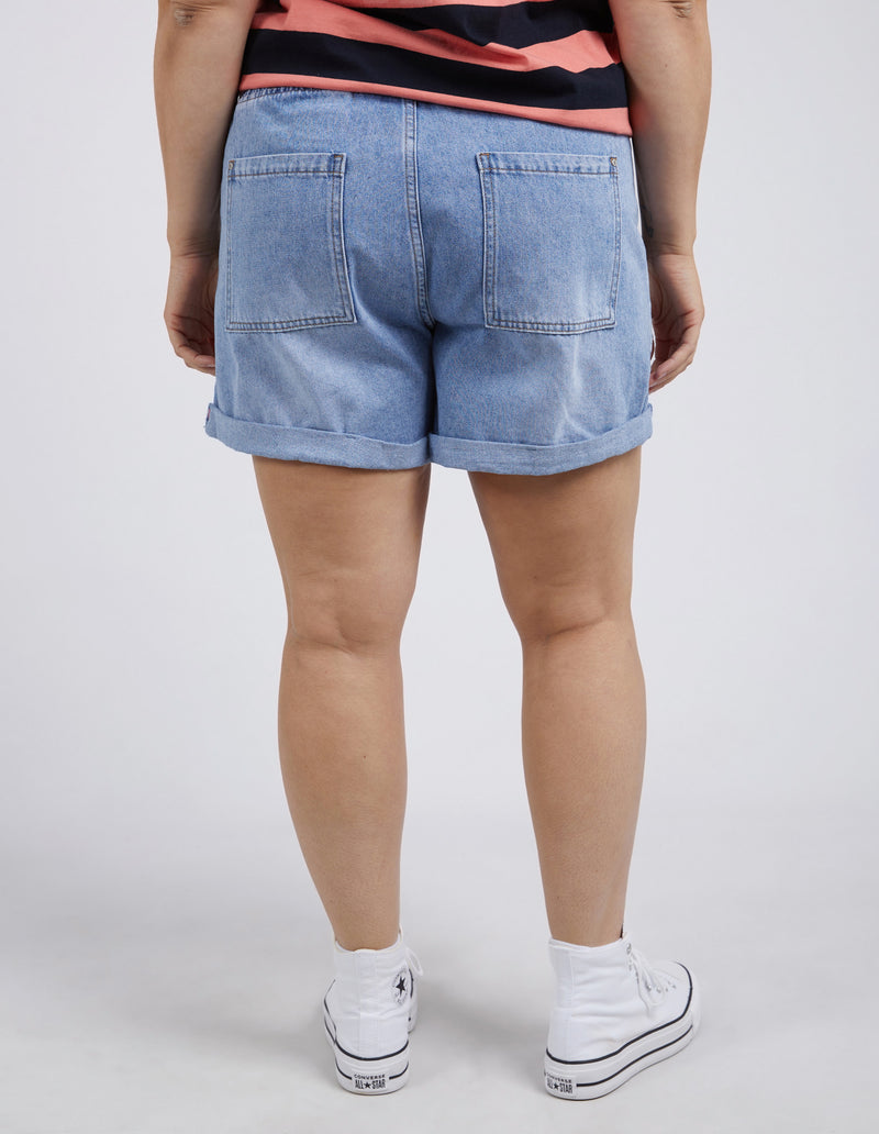 EMMA RELAXED DENIM SHORT MID BLUE