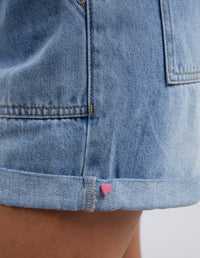 EMMA RELAXED DENIM SHORT MID BLUE