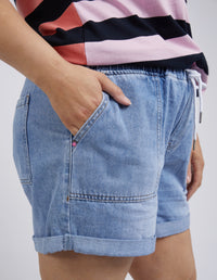 EMMA RELAXED DENIM SHORT MID BLUE