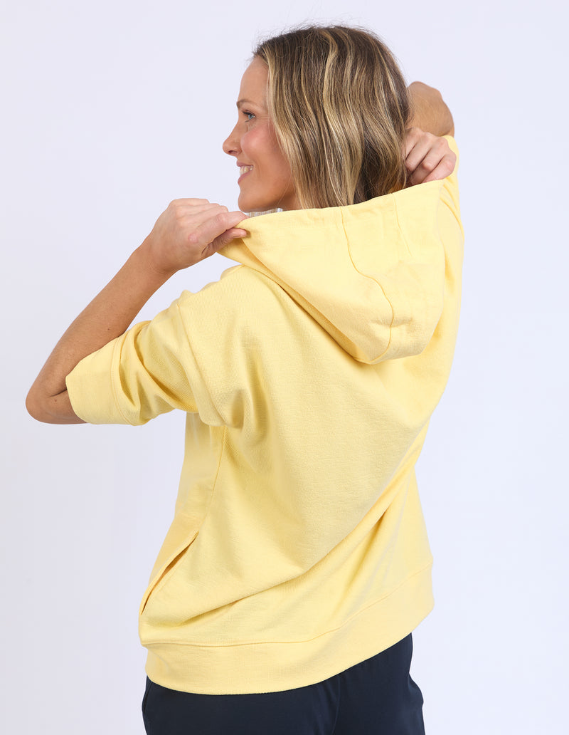BEACHY ZIP HOODIE BANANA