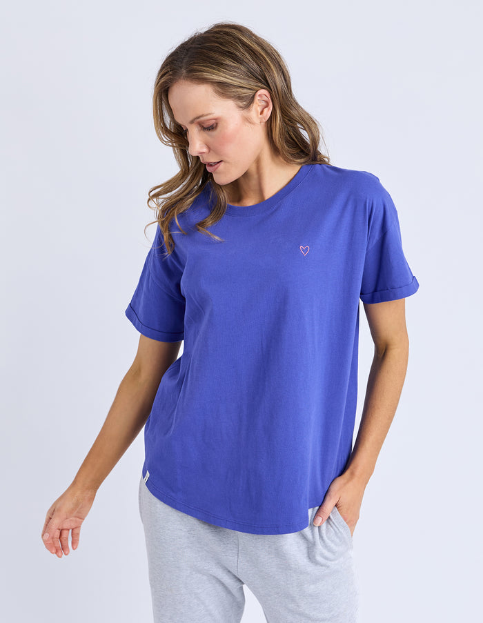 HALLI SHORT SLEEVE TEE OCEAN BLUE