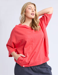 MAZIE VEE NECK CAYENNE