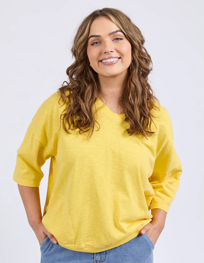 MAZIE VEE NECK LEMON