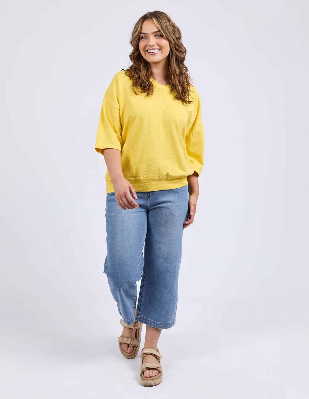 MAZIE VEE NECK LEMON