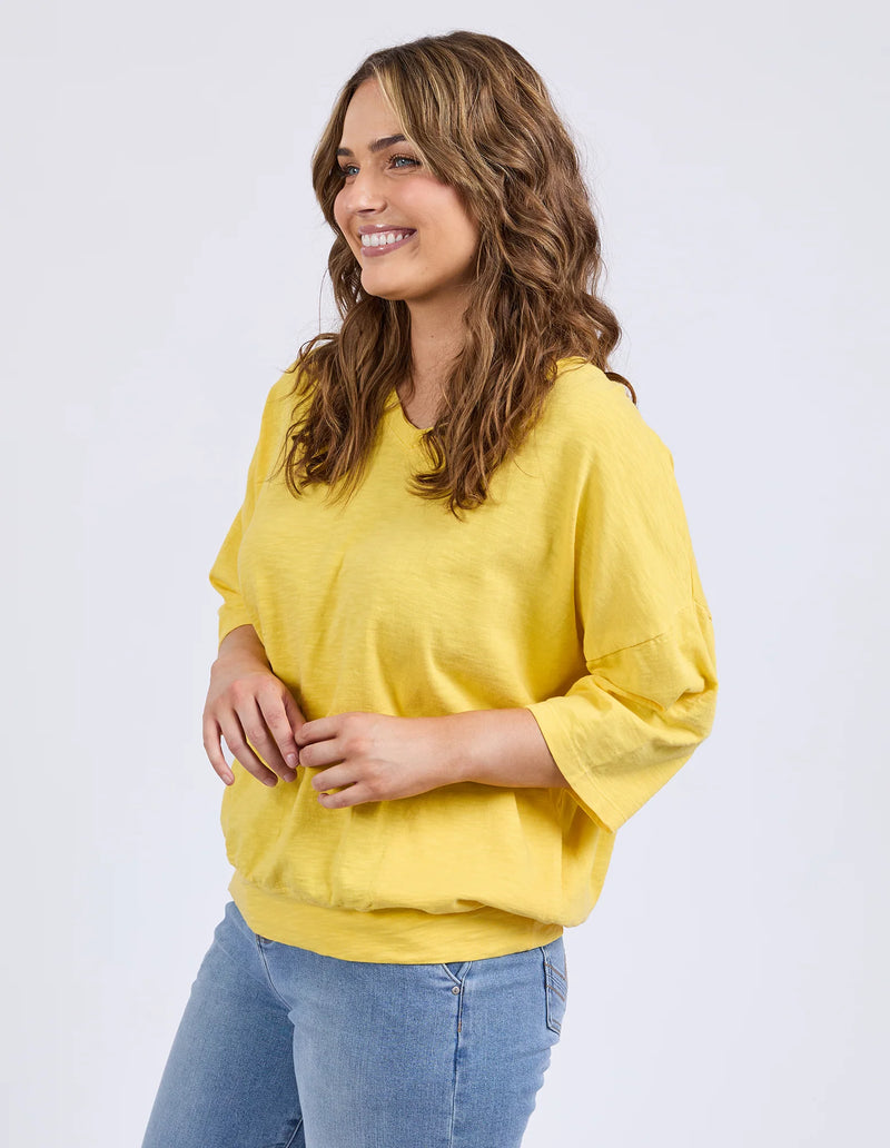 MAZIE VEE NECK LEMON