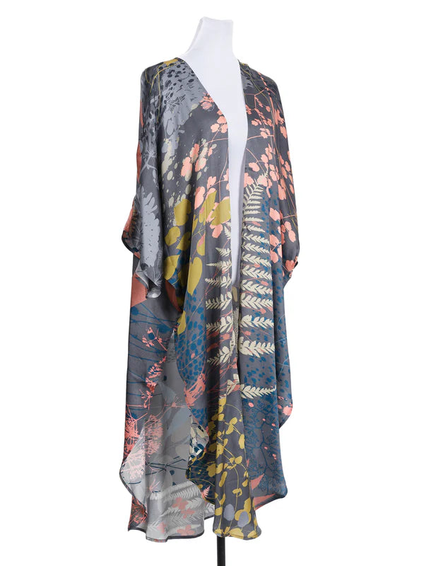 TROPICAL LONG SLIT KIMONO