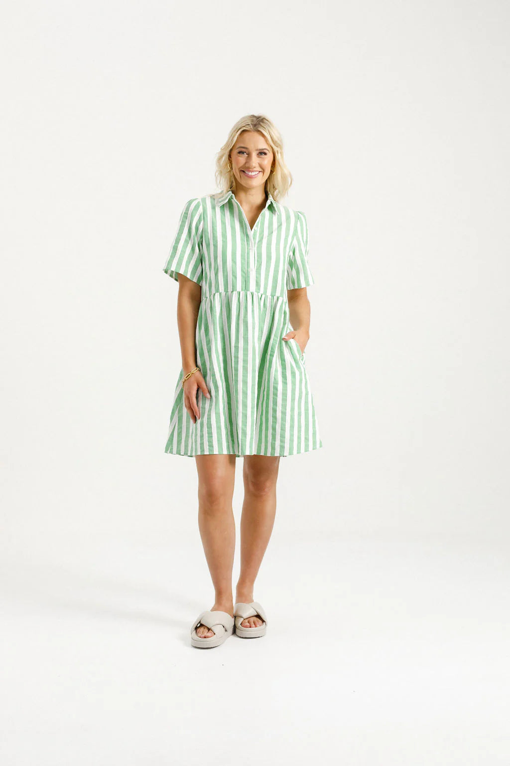CLEO MINI DRESS APPLE STRIPE