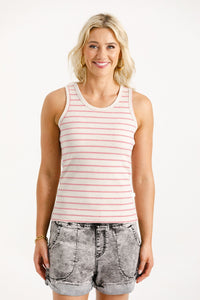 BOBBY SINGLET IVORY / BLOOM STRIPES