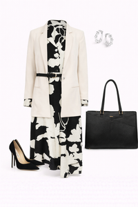 BARCELONA DRESS BLACK/NATURAL