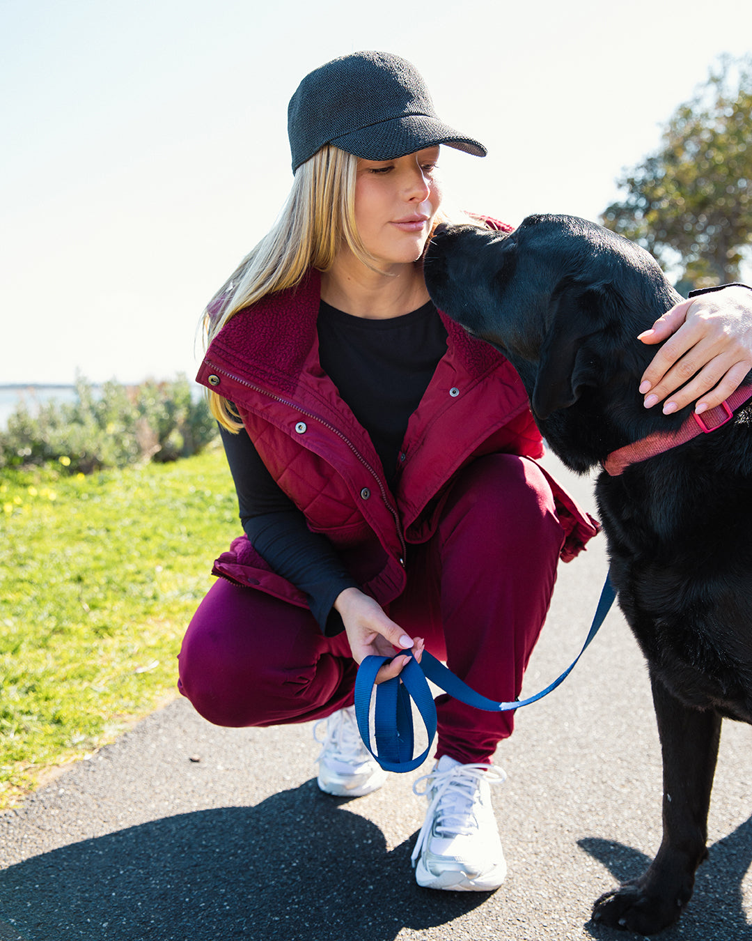 FREEDOM QUILTED FLEECE VEST PLUM
