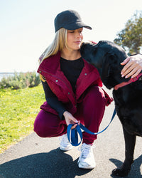 FREEDOM QUILTED FLEECE VEST PLUM