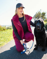 FREEDOM QUILTED FLEECE VEST PLUM
