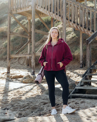 FREEDOM QUILTED FLEECE JACKET PLUM
