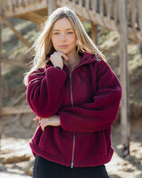 FREEDOM QUILTED FLEECE JACKET PLUM