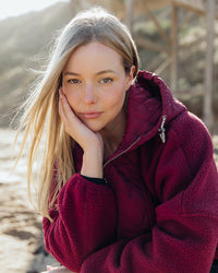 FREEDOM QUILTED FLEECE JACKET PLUM