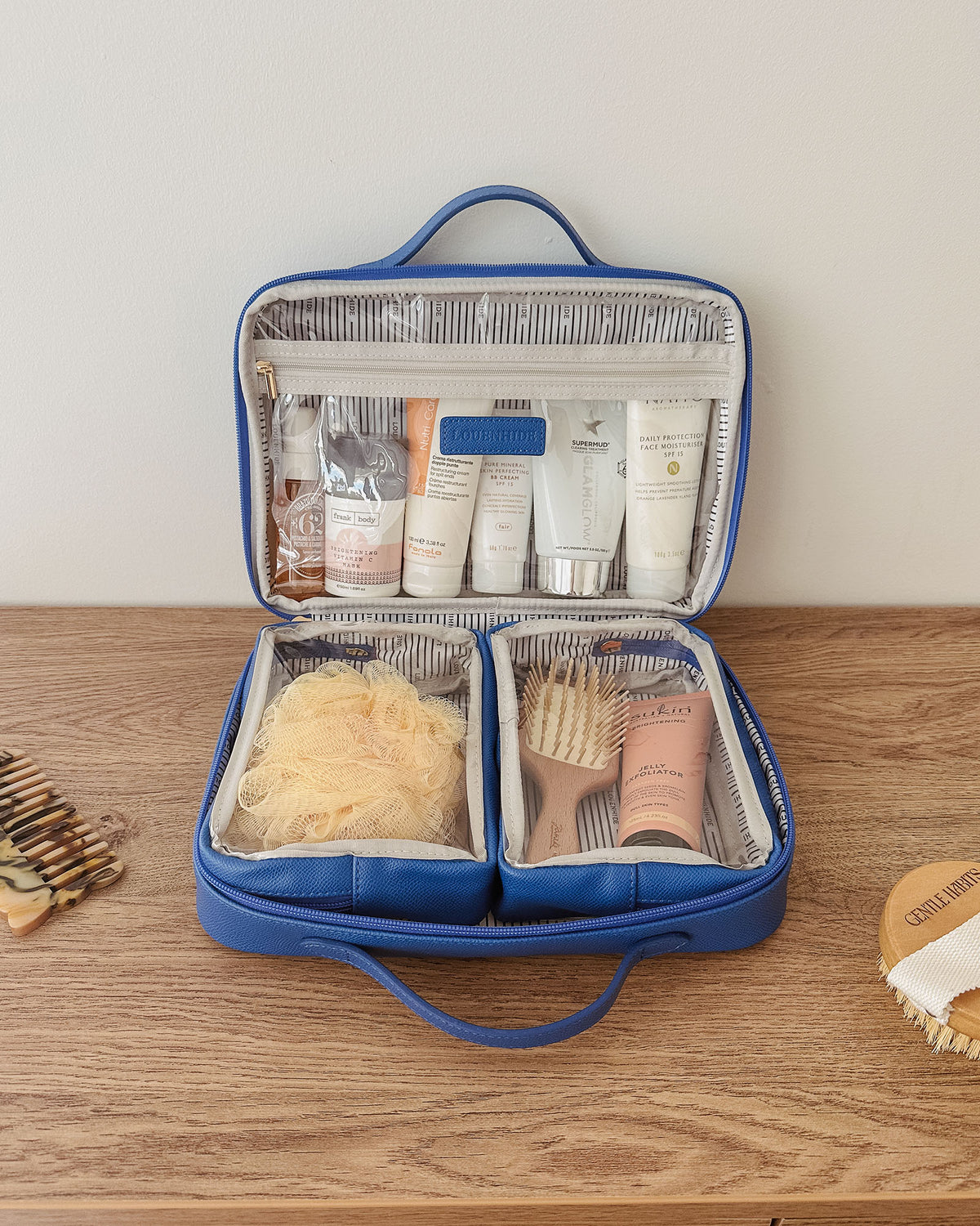 GEORGIE COSMETIC CASE OCEAN BLUE