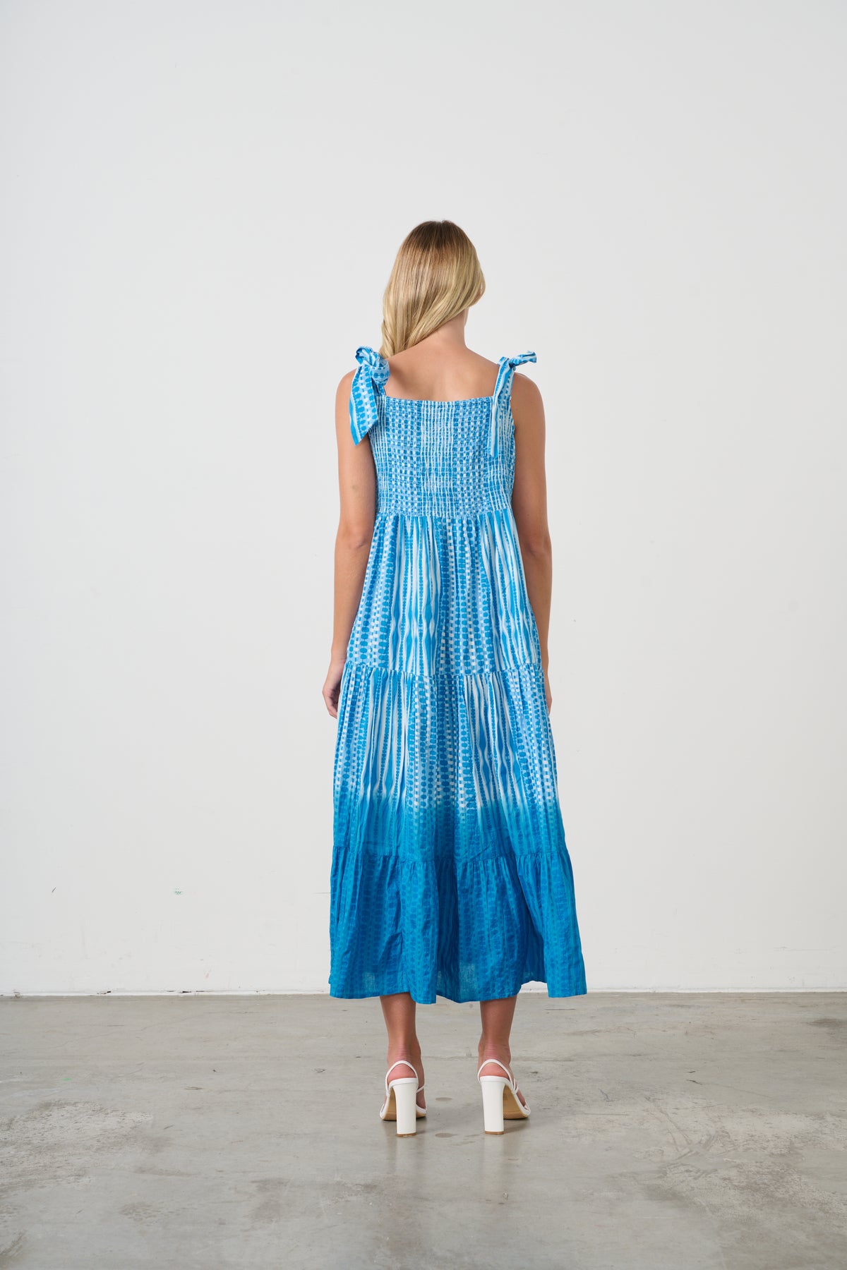 DIP DYE DRESS TIE STRAPS ELECTRIC BLUE