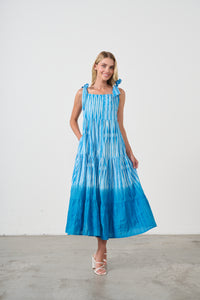DIP DYE DRESS TIE STRAPS ELECTRIC BLUE