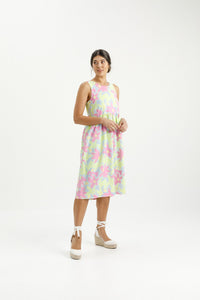 VITA DRESS LIME DAISIES